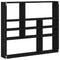 vidaXL Wall Shelf Black Oak 90x16x78 cm Engineered Wood