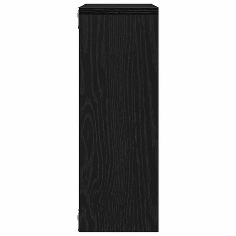 vidaXL Wall Shelf Black Oak 45x16x45 cm Engineered Wood