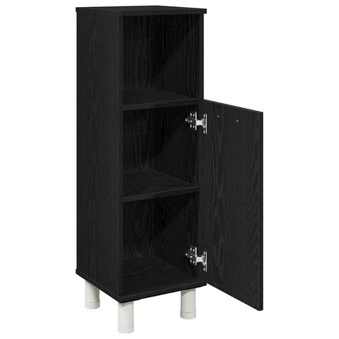 vidaXL Bathroom Cabinet Black Oak 30 x 30 x 95 cm Engineered Wood