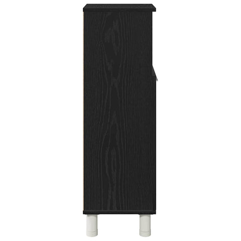 vidaXL Bathroom Cabinet Black Oak 30 x 30 x 95 cm Engineered Wood
