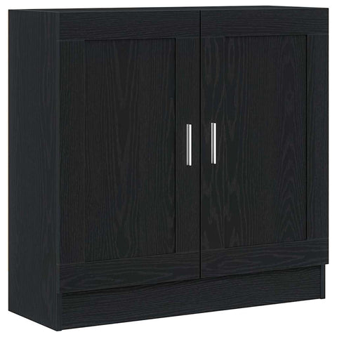 vidaXL Book Cabinet Black oak 82.5 x 30.5 x 80 cm Engineered wood