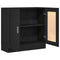 vidaXL Book Cabinet Black oak 82.5 x 30.5 x 80 cm Engineered wood