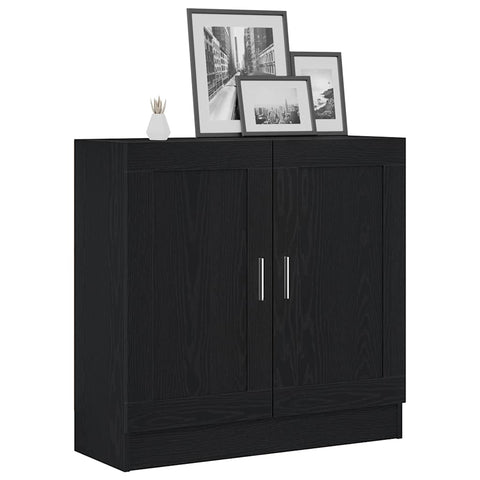 vidaXL Book Cabinet Black oak 82.5 x 30.5 x 80 cm Engineered wood