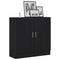 vidaXL Book Cabinet Black oak 82.5 x 30.5 x 80 cm Engineered wood