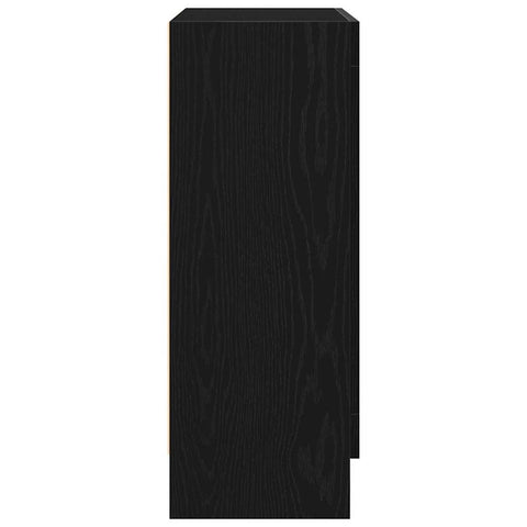 vidaXL Book Cabinet Black oak 82.5 x 30.5 x 80 cm Engineered wood
