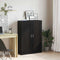 vidaXL Book Cabinet Black oak 82.5 x 30.5 x 115 cm Engineered wood
