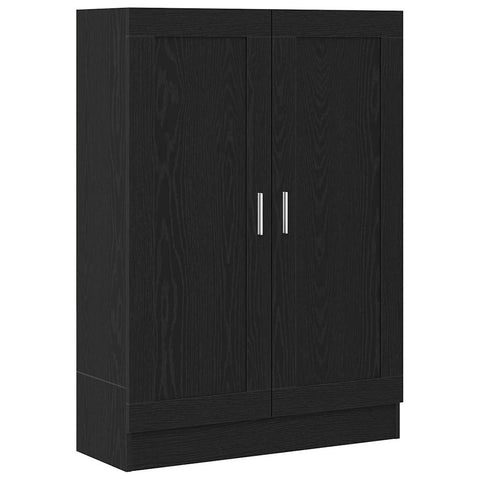 vidaXL Book Cabinet Black oak 82.5 x 30.5 x 115 cm Engineered wood