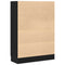 vidaXL Book Cabinet Black oak 82.5 x 30.5 x 115 cm Engineered wood