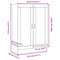 vidaXL Book Cabinet Black oak 82.5 x 30.5 x 115 cm Engineered wood