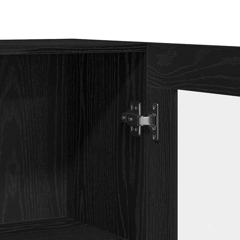 vidaXL Book Cabinet Black oak 82.5 x 30.5 x 80 cm Engineered Wood