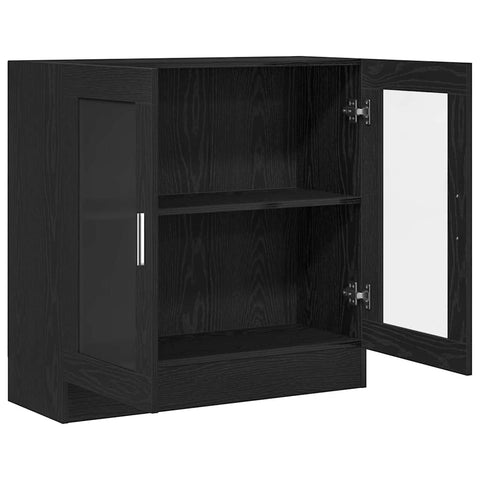 vidaXL Book Cabinet Black oak 82.5 x 30.5 x 80 cm Engineered Wood