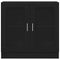 vidaXL Book Cabinet Black oak 82.5 x 30.5 x 80 cm Engineered Wood