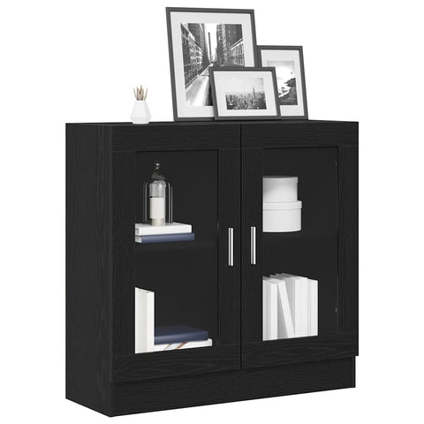 vidaXL Book Cabinet Black oak 82.5 x 30.5 x 80 cm Engineered Wood