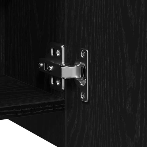 vidaXL Bathroom Mirror Cabinet with Door Black Oak 62.5 x 20.5 x 64 cm