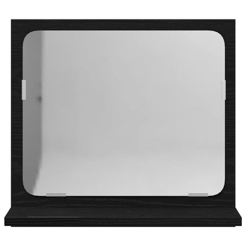 vidaXL Bathroom Mirror Black Oak 40x10.5x37 cm Engineered Wood