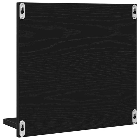 vidaXL Bathroom Mirror Black Oak 40x10.5x37 cm Engineered Wood