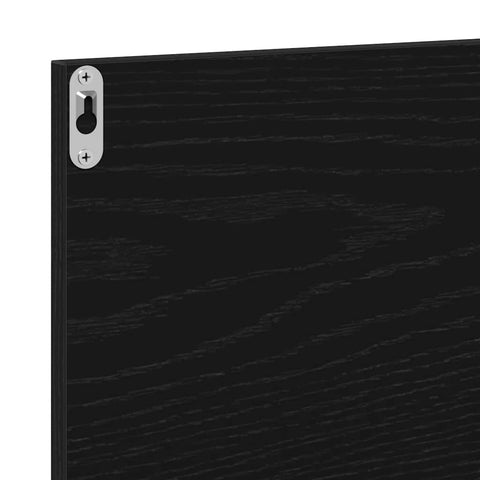 vidaXL Bathroom Mirror Black Oak 40x10.5x37 cm Engineered Wood