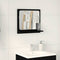 vidaXL Bathroom Mirror Black Oak 40x10.5x37 cm Engineered Wood