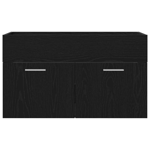 vidaXL Sink cabinet Black Oak 38.5 x 100 x 46 cm Engineered Wood
