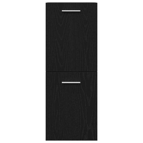 vidaXL Bathroom Cabinet Black Oak 30 x 30 x 80 cm Engineered wood