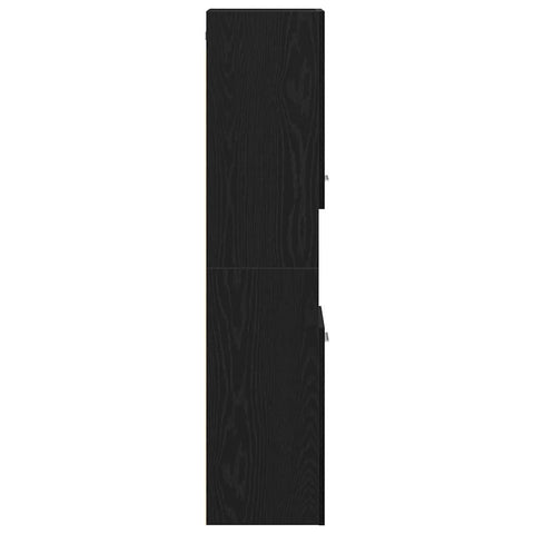 vidaXL Bathroom Cabinet Black Oak 30 x 30 x 130 cm Engineered Wood