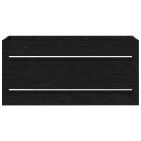 vidaXL Bathroom Sink Cabinet Black Oak 100x38.5x48 cm Engineered Wood