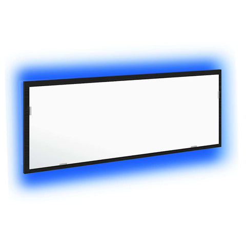 vidaXL LED Bathroom Mirror Black oak 100 x 8.5 x 37 cm Engineered Wood