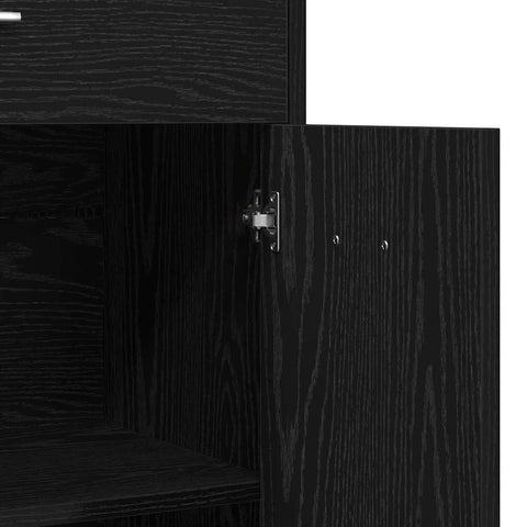 vidaXL Bathroom Cabinet Black Oak 60 x 33 x 80 cm Solid Oak wood