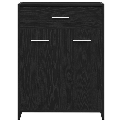 vidaXL Bathroom Cabinet Black Oak 60 x 33 x 80 cm Solid Oak wood