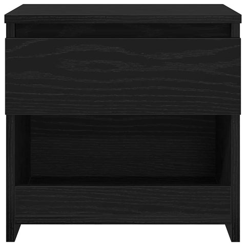 vidaXL Bedside Cabinet 2 pcs Black Oak 40 x 30 x 39 cm Engineered wood
