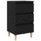 vidaXL Bedside Cabinet Black oak 40 x 35 x 69 cm Engineered wood