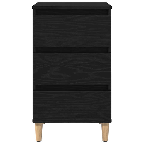 vidaXL Bedside Cabinet Black oak 40 x 35 x 69 cm Engineered wood
