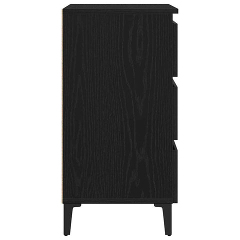 vidaXL Bedside Cabinet Black oak 40 x 35 x 69 cm Engineered wood
