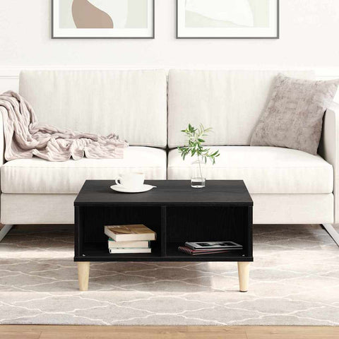 vidaXL Coffee Table Black oak 60 x 60 x 30 cm Engineered wood