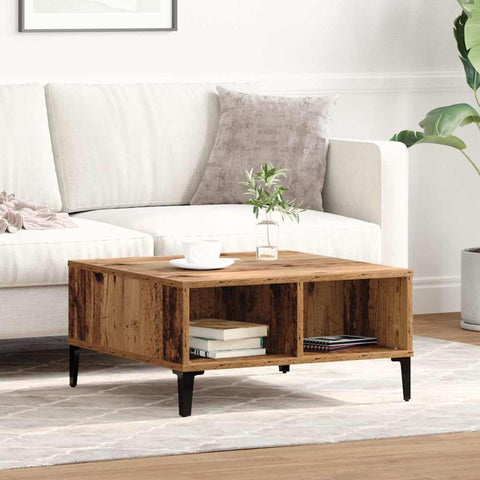 vidaXL Coffee Table Old wood 60 x 60 x 30 cm Engineered wood