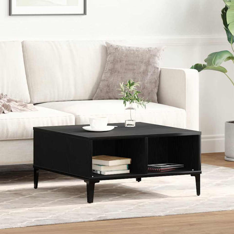 vidaXL Coffee Table Black oak 60 x 60 x 30 cm Engineered wood