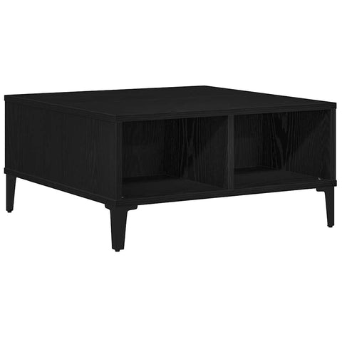 vidaXL Coffee Table Black oak 60 x 60 x 30 cm Engineered wood