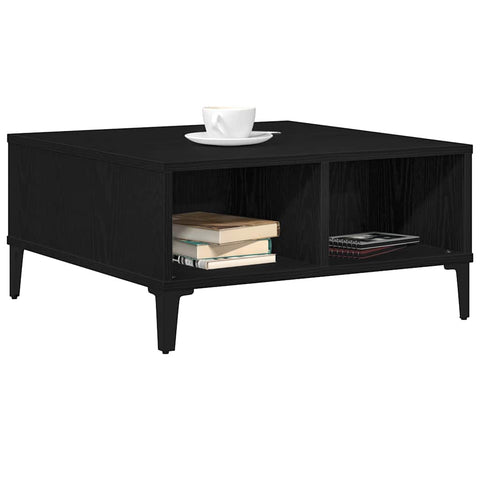 vidaXL Coffee Table Black oak 60 x 60 x 30 cm Engineered wood