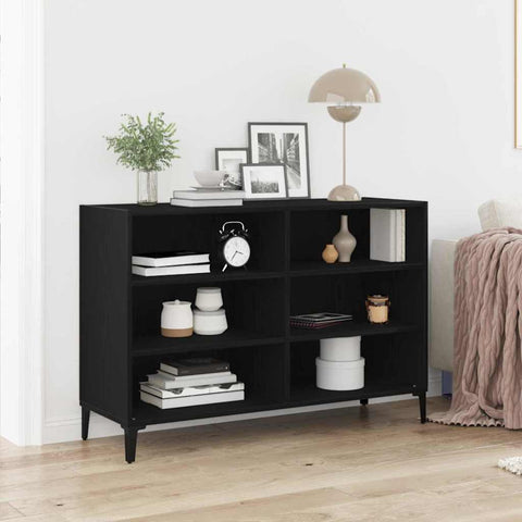 vidaXL Sideboard Black 103.5 x 35 x 70 cm Engineered wood