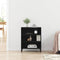 vidaXL Sideboard Black oak 57 x 35 x 70 cm Engineered Wood