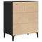 vidaXL Sideboard Black oak 57 x 35 x 70 cm Engineered Wood