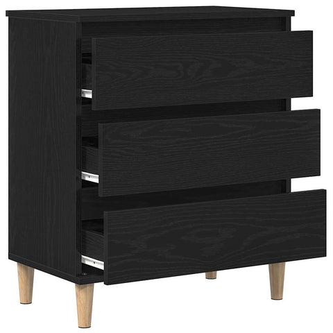 vidaXL Sideboard with Drawer Black Oak 60 x 35 x 70 cm Engineered wood