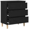 vidaXL Sideboard with Drawer Black Oak 60 x 35 x 70 cm Engineered wood
