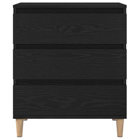 vidaXL Sideboard with Drawer Black Oak 60 x 35 x 70 cm Engineered wood
