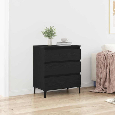 vidaXL Sideboard Black Oak 60x35x70 cm Engineered Wood