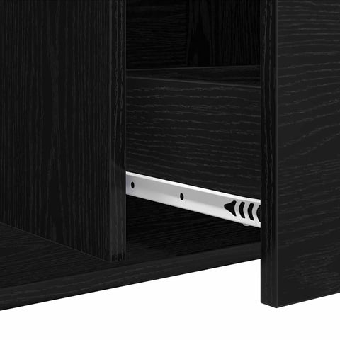 vidaXL Sideboard with Drawer Black 104 x 35 x 70 cm Engineered wood