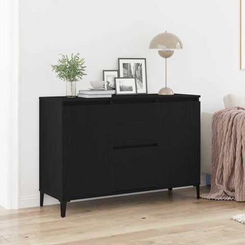 vidaXL Sideboard with Drawer Black 104 x 35 x 70 cm Engineered wood