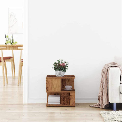 vidaXL Side Table Old wood 40 x 40 x 40 cm Engineered wood