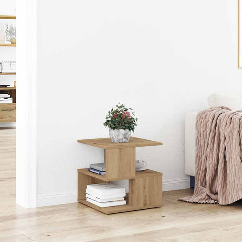 vidaXL Side Table Artisan oak 40 x 40 x 40 cm Engineered wood