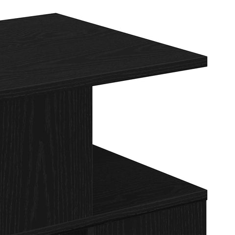 vidaXL Side Table Black oak Solid Oak wood 40x40x40 cm Storage